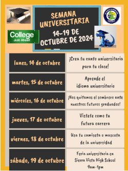 College Awareness Activity Flyer Spanish